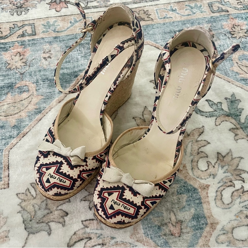 Miu Miu Espadrilles Bow Wedges